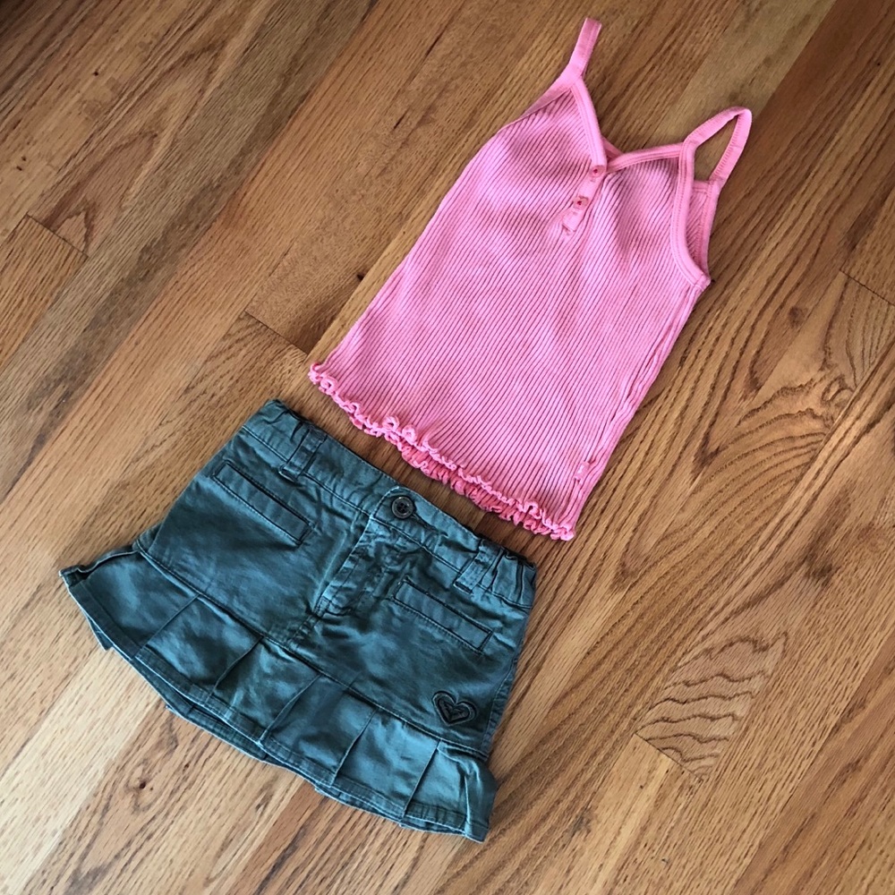 🌷ROXY🌷 SKIRT & GAP TANK 2-PIECE SET SIZE 2T/3T